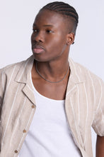 Cotton Textured Striped Knit Short Sleeve Shirt thumbnail 2