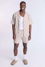 Cotton Textured Striped Knit Short Sleeve Shirt thumbnail 4
