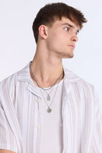 Linen-Blend Textured Striped Short Sleeve Shirt thumbnail 2