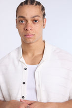 Button-Up Short Sleeve Textured Knit Shirt thumbnail 7