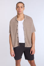 Button-Up Short Sleeve Textured Knit Shirt thumbnail 1