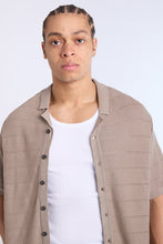 Button-Up Short Sleeve Textured Knit Shirt thumbnail 10