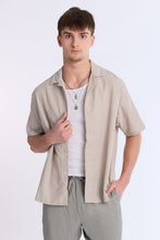 Linen-Blend Striped Seersucker Short Sleeve Shirt thumbnail 2