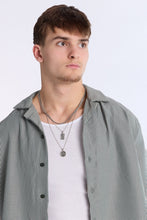 Linen-Blend Striped Seersucker Short Sleeve Shirt thumbnail 6