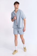 Linen-Blend Striped Seersucker Short Sleeve Shirt thumbnail 12