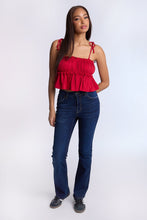 Ruched Babydoll Top With Tie Straps thumbnail 13