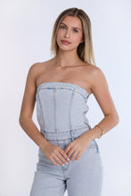 Strapless Baggy Denim Jumpsuit thumbnail 5