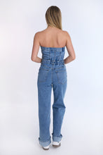 Strapless Baggy Denim Jumpsuit thumbnail 7