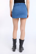 High Rise Denim Skort thumbnail 7