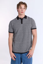 Jacquard Short Sleeve Sweater Polo thumbnail 1