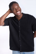 Textured Sweater Knit Short Sleeve Shirt thumbnail 3