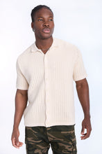 Textured Sweater Knit Short Sleeve Shirt thumbnail 1