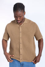 Textured Sweater Knit Short Sleeve Shirt thumbnail 9