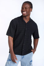 Ribbed Textured Sweater Knit Short Sleeve Shirt thumbnail 2
