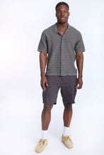 Ribbed Textured Sweater Knit Short Sleeve Shirt thumbnail 9