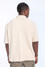 Ribbed Textured Sweater Knit Short Sleeve Shirt thumbnail 4
