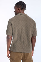 Ribbed Textured Sweater Knit Short Sleeve Shirt thumbnail 8