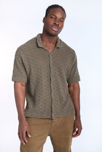 Ribbed Textured Sweater Knit Short Sleeve Shirt thumbnail 6