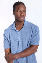 Ribbed Textured Sweater Knit Short Sleeve Shirt thumbnail 11