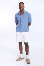 Ribbed Textured Sweater Knit Short Sleeve Shirt thumbnail 13
