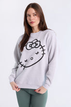 Hello Kitty Graphic Puff Print Crew Neck Sweatshirt thumbnail 1