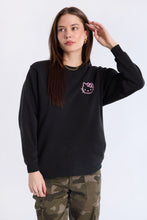 Hello Kitty Graphic Neon Puff Print Crew Neck Sweatshirt thumbnail 1