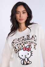 Hello Kitty Leopard Graphic Crew Neck Sweatshirt thumbnail 2