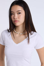 AERO Cotton Short Sleeve V-Neck Cropped Tee thumbnail 2