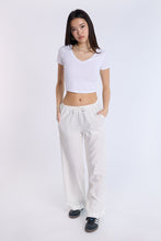 AERO Cotton Short Sleeve V-Neck Cropped Tee thumbnail 4