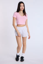 AERO Cotton Short Sleeve V-Neck Cropped Tee thumbnail 20
