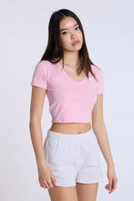 AERO Cotton Short Sleeve V-Neck Cropped Tee thumbnail 17