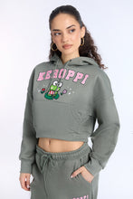 Keroppi Graphic Cropped Hoodie thumbnail 1