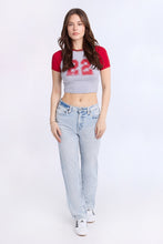 AERO Ribbed Knit Graphic Raglan Sleeve Baby Tee thumbnail 8
