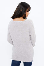 V-Neck Waffle Popcorn Sweater thumbnail 7