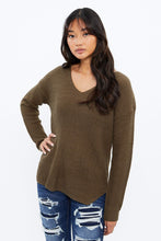 V-Neck Waffle Popcorn Sweater thumbnail 11