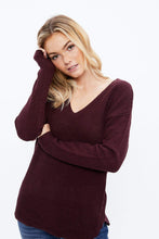 V-Neck Waffle Popcorn Sweater thumbnail 18