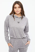 Super Soft Tie Bottom Midi Embroidered Hoodie thumbnail 7