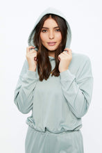 Super Soft Tie Bottom Midi Embroidered Hoodie thumbnail 14