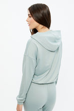 Super Soft Tie Bottom Midi Embroidered Hoodie thumbnail 15