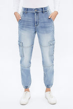 High Rise Cargo Denim Jogger thumbnail 1