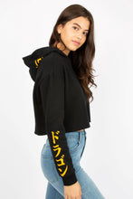 Womens Double Dragon Cropped Hoodie thumbnail 2
