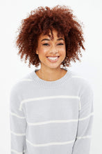 Striped Pullover Sweater with Balloon Sleeves thumbnail 4