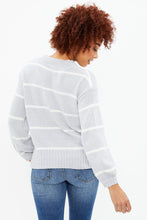 Striped Pullover Sweater with Balloon Sleeves thumbnail 5