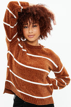 Striped Pullover Sweater with Balloon Sleeves thumbnail 6