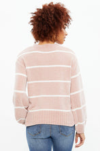 Striped Pullover Sweater with Balloon Sleeves thumbnail 2