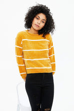 Striped Pullover Sweater with Balloon Sleeves thumbnail 9