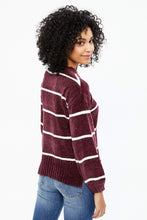 Striped Pullover Sweater with Balloon Sleeves thumbnail 14