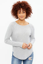 Brushed Waffle Crew Neck Long Sleeve thumbnail 3