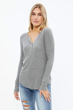 Ribbed Henley Long Sleeve thumbnail 8