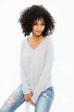 Brushed Waffle V-Neck Long Sleeve thumbnail 11